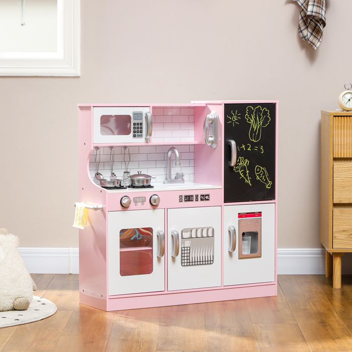 Cuisine En Bois Pour Enfant Avec Effets Sonores Et Lumineux - Inclut Accessoires, 3+ Ans