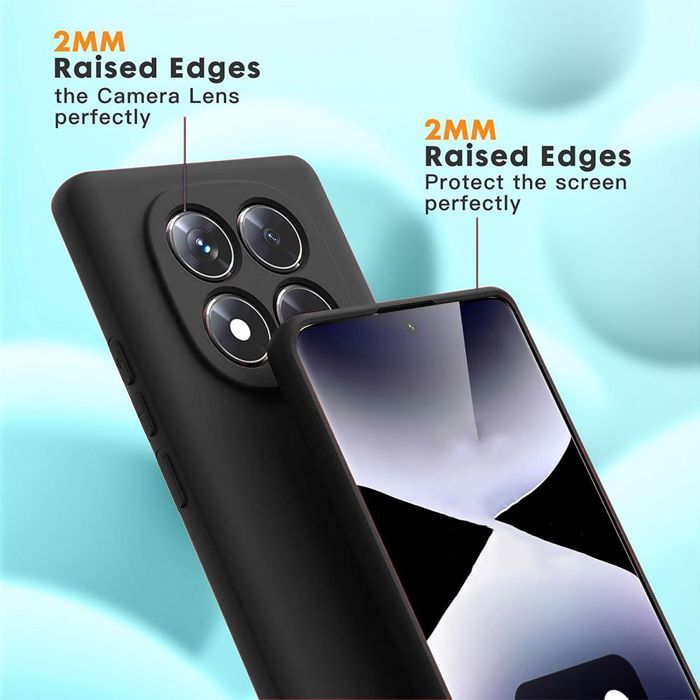 Coque Silicone Ultra-mince Pour Xiaomi Redmi Note 15 Pro 5G – Noir, Avec 2 Verres Trempés, Toucher Doux Et Antidérapant