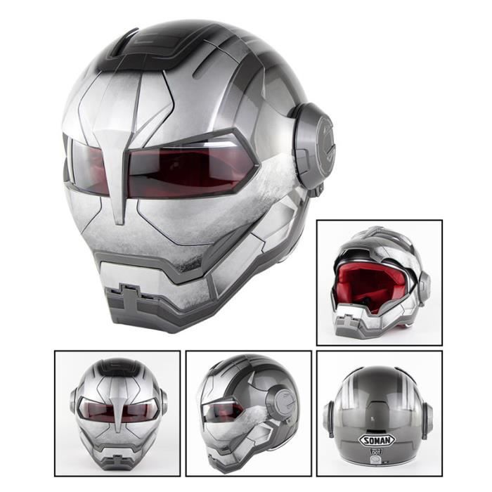 Casque Moto Unisexe de Marque luxe Transformateurs Iron Man Soman SM515  casque intégral de moto casque - Cdiscount Auto