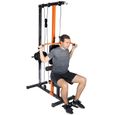 SportPlus Appareil de Musculation Banc de musculation Home Gym Tour de traction avec poulies silencieuses-3