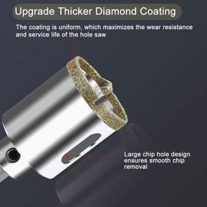 Trépan Diamant à Sec M14 Diamètre 8 Mm - Pour Céramique Grès Et Granit