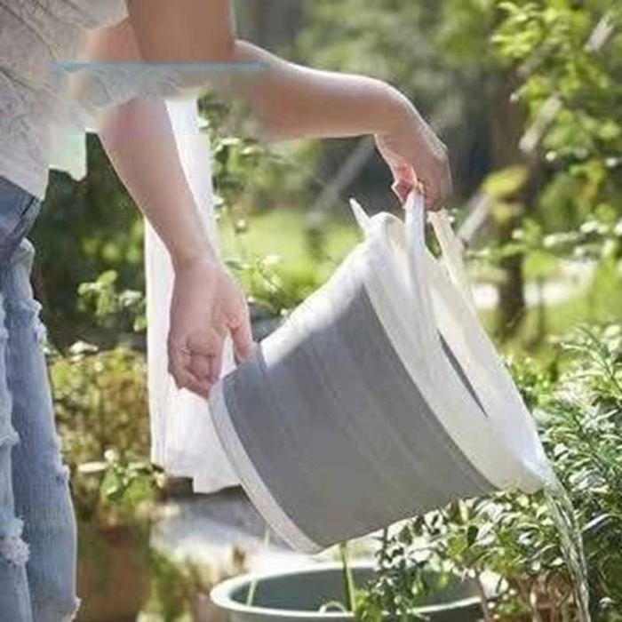 Seau pliable avec poignée, récipient à eau léger et pliable, lavabo en