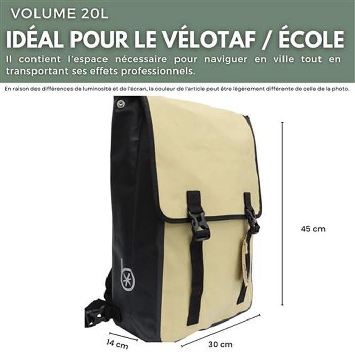Sacoche De Porte-Bagages Vélo BADAWIN – 30L, Imperméable, Détails Réfléchissants, Fixation Sécurisée