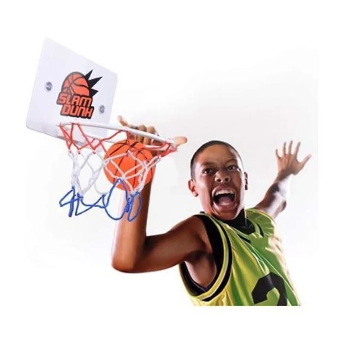 Mini Panier De Basket-Ball Avec 2 Balles Et Pompe - Ventouse Pour Mur, Bureau Ou Chambre Panier Basket Ventouse Chambre