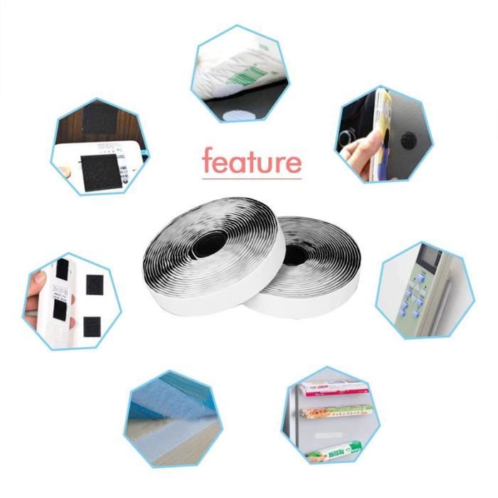 Scratch Autocollant Double Face,30 Pièces Bande Agrippantes Adhésives