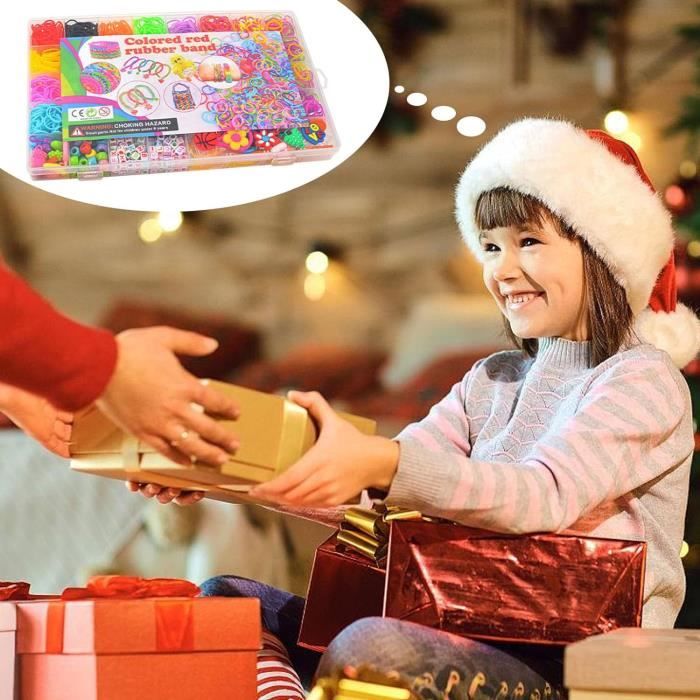 Kit 2500+ élastiques Loom Bands – 40 Grilles, 32 Couleurs, Boîte De Rangement, Cadeau Créatif Enfants