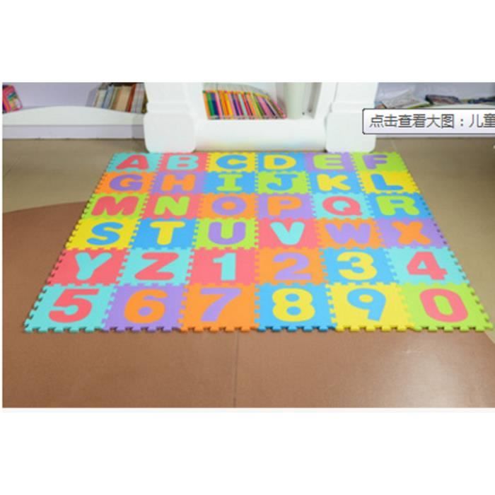 Tapis Puzzle en Mousse pour Enfants - Jeu Educatif Alphabet et Chiffres -  36 Pièces 32x32 cm - Cdiscount Jeux - Jouets