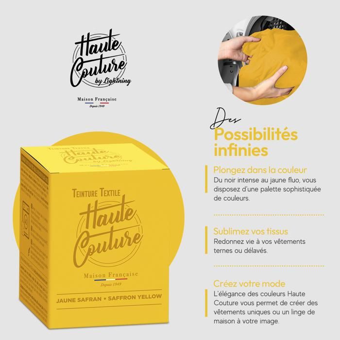 Teinture Textile Orange Haute Couture 350g - Pour Coton, Lin, Soie - Prêt à L'emploi