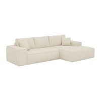 Canapé convertible express 3 places en velours côtelé beige 140x190cm Alice | Maisons du Monde Canapé convertible express 3 places en velours côtelé beige 140x190cm Alice | Maisons du Monde