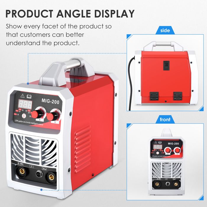 Poste à Souder IGBT 3-en-1 ARC/MIG/TIG 220V 200A - Machine Portable Numérique Pour Débutants Et Pros