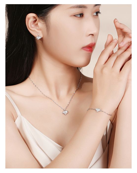 Collier Et Boucles D'Oreilles Wednesday Addams - Bijoux Gothic Punk Argenté Pour Fans