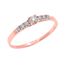 Bague Femme 10 Ct Or Rose Diamant Finement Solitaire Rose Achat