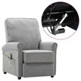7480FRDECO- Fauteuil électrique de massage,Fauteuil inclinable TV sofa Fauteuil relax  de massage Gris clair Tissu-0