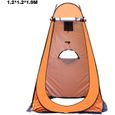 Portable Pop Up Shower Tente de confidentialité, amovible dressing pour toilettes extérieures Camping, 1.2 * 1.2 * 1.9 m Jaune-0