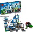 LEGO® City 60316 Le Commissariat de Police, Jouet Hélicoptère, Voiture de Police, Chien Figurine, Camion Poubelle Jouet-0