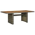 Table de jardin Marron Résine tressée et bois d'acacia massif - SALALIS - DP17746-0