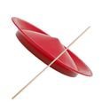 Assiette de jonglerie VISIODIRECT avec bâton de 50 cm - Rouge-0