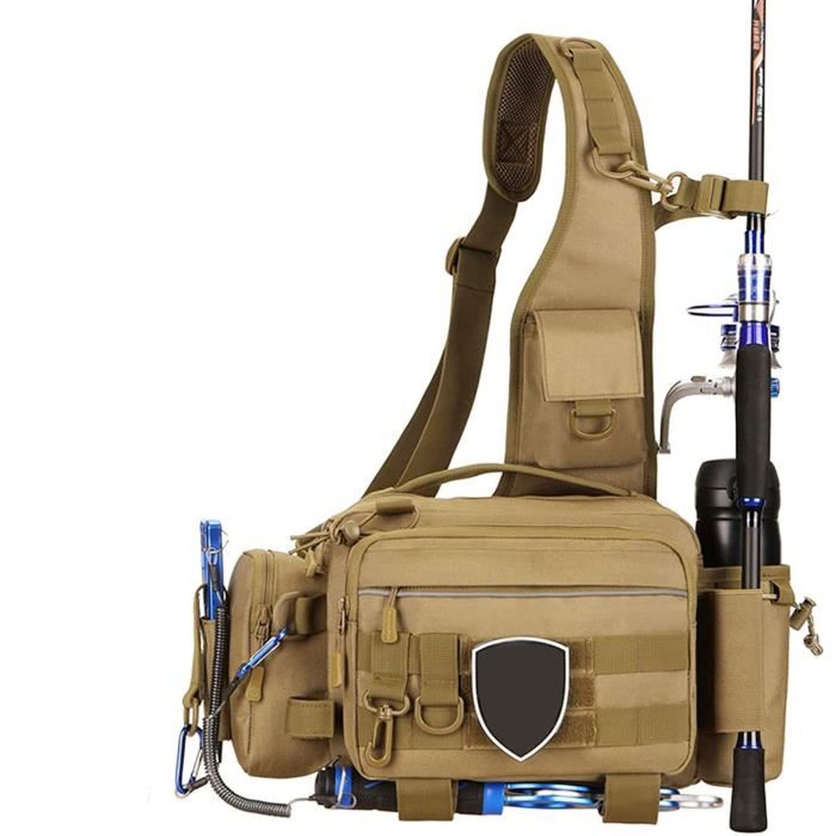 Sac ?� Dos de P??che - Sac de P??che pour Mat?�riel de P??che, Sac ?� Bandouli?�re Respirant pour la 