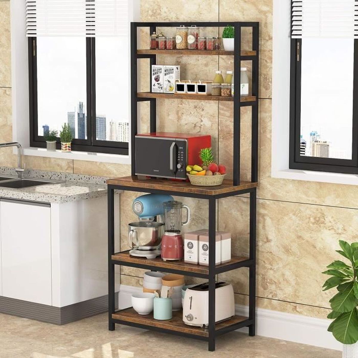 Étagère micro ondes de cuisine
