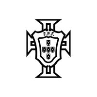 Autocollant Portugal FPF logo foot adhésif stickers couleur au choix Taille : 10 cm Couleur : noir Noir