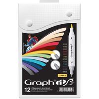 Set de 12 Marqueurs Graph'it Brush Comics - Graph it Multicolore - Assort.
