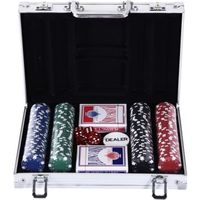 Malette professionnelle de Poker en aluminium avec 200 jetons et accessoires - HOMCOM