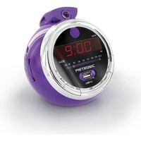 Radio-réveil METRONIC Pop Purple FM USB projection double alarme - Violet