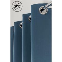 Rideaux Occultants Motif Bleu Oiseau Floral - Lot De 2 Panneaux 75x166 Cm, œillets 4 Cm - Isolation Thermique, Protection UV, Pour Chambre, Salon, Cuisine