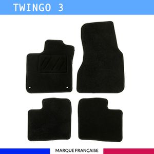 Tapis Voiture Sur Mesure Renault Twingo 2 (2007-2014) – Set 4 Pièces En Moquette, Broderie Personnalisable, Antidérapant