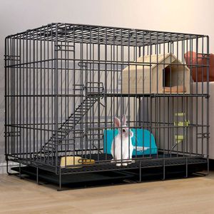 CLAPIER CLAPIER-Noir Cage Lapin Deux étages Separe, Concep