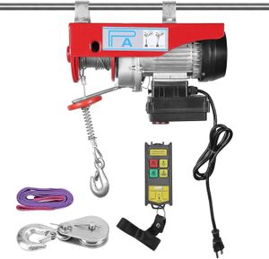 NEWTRY Palan Électrique 500kg - Treuil 3 En 1 Avec Télécommande Sans Fil - Levage 7,6m - Moteur 1500W