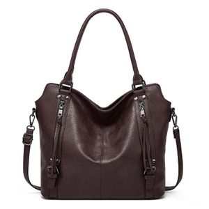 Grand Sac Fourre-Tout Chic En Similicuir Noir – Idéal Voyage, Affaires, Plage