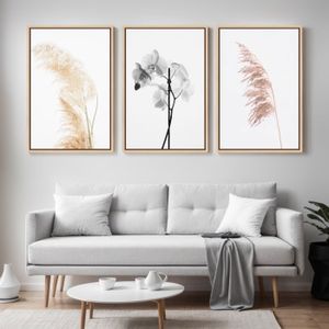 Lot De 6 Cadres Art Mural Abstrait Noir - Tirages Géométriques Minimalistes 8x10 Pouces - KUVIOKE
