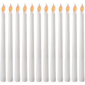 BOUGIE DÉCORATIVE lot de 12 bougies coniques led sans flamme avec lu