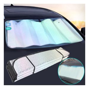 Pare-soleil Pare-brise Voiture 140x70 Cm - Réfléchissant Double Couche, Protection UV - Pliable Et Facile à Ranger
