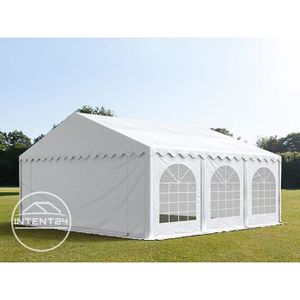 TONNELLE - BARNUM Tente de réception TOOLPORT 6x6 m en PVC blanc - Autoportante - Toile étanche et résistante aux UV