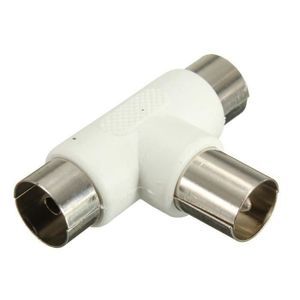 Adaptateur antenne tv 1 male 2 femelles - Achat / Vente pas cher