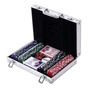 Generisch Boîte De Rangement Aluminium – 300 Jetons De Poker – Noir Mat – étanche – Cadeau