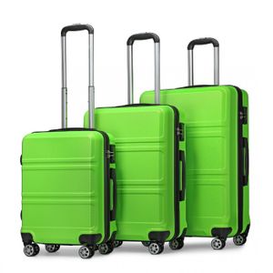 SET DE VALISES Kono Set de 3 valises à la Mode en ABS léger, avec Mallette de Transport Rigide, avec 4 roulettes, Valise 20 