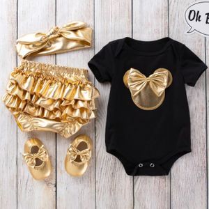 Ensemble de vêtements ENSEMBLE DE VETEMENTS Baby Top 1 Set décoratif à manches courtes Good-Born Baby Girls Clothes Shoes Sets style-Black