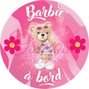 BÉBÉ À BORD  Sticker Bébé à Bord - Barbie (modèle 1)