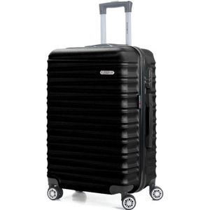 VALISE - BAGAGE Valise moyenne 4 roues double 65cm ABS Rigide - Palma - SuperFly (Noir)