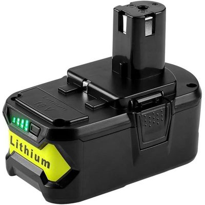 Batterie 18V 5.5Ah Pour Outils Ryobi - Lot De 2, Compatible P108, P107, RB18L50, Etc.