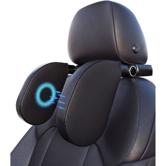 Repose-tête Mousse Mémoire Forme Enfants Adultes Repose-tête Voiture Réglable 180° - Mousse Mémoire Forme - Enfants Adultes Gris - Confort Voyage Sieste Voyage Confort