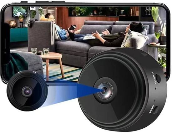 Mini Caméra Espion WiFi 1080P 2.4GHz - Vision Nocturne - Détection Mouvement - Audio Bidirectionnel