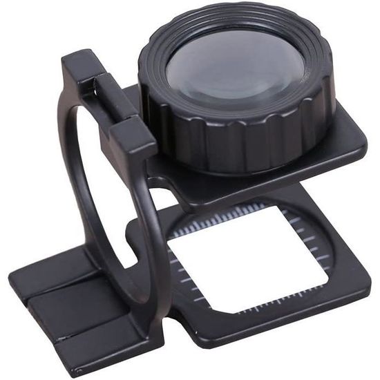 Loupe Pliable Métal Loupe De Table Pliable 10x - Compte-Fils Métal - Pour Lecture, Bijoux, Timbre Outil Precision Bijouterie