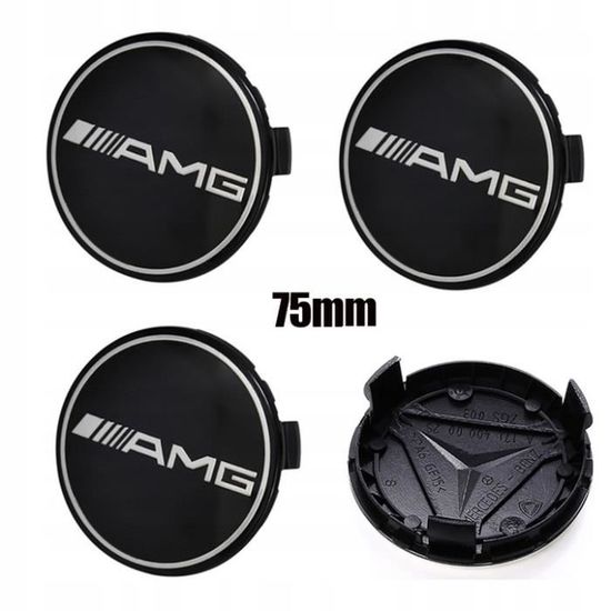4 Cache-Moyeux Crâne Noir 75mm - Enjoliveurs Style Pour Jantes Auto | Déco Roue Voiture