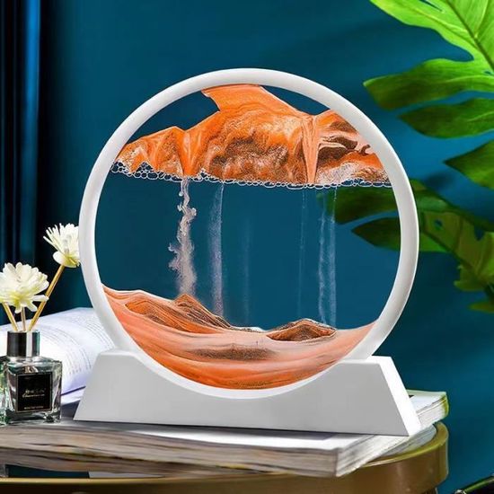 Topyond Peinture De Sable Fluide 3D - Cadre Verre Carré Sable Mouvant - Décoration Bureau Et Maison