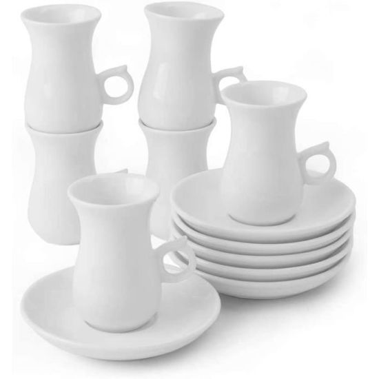 Holst Porzellan Saucieren Set - 6 Stück 0,25L Café De Paris Weiß