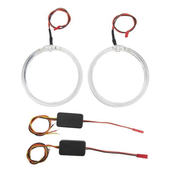 LED RGB yeux d'ange en forme de cœur DRL, feux de signalisation, anneaux de chasse, flux séquentiel, compatible Bluetooth, sans fil Phares Angel Eyes LED  34